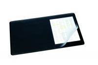 Durable Desk Mat With Transparent Overlay 40x60 Black