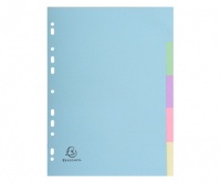 Exacompta 10 Part Coloured Recycled Plain Dividers