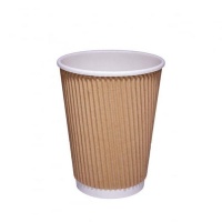 12oz Kraft Ripple Hot Cup (Pack 25)